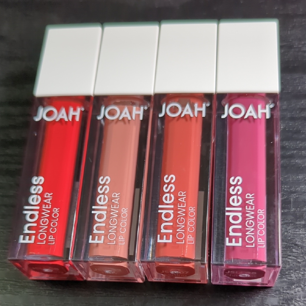 Joah Endless Longwear Liquid Lip Color Set of 4 new full-size